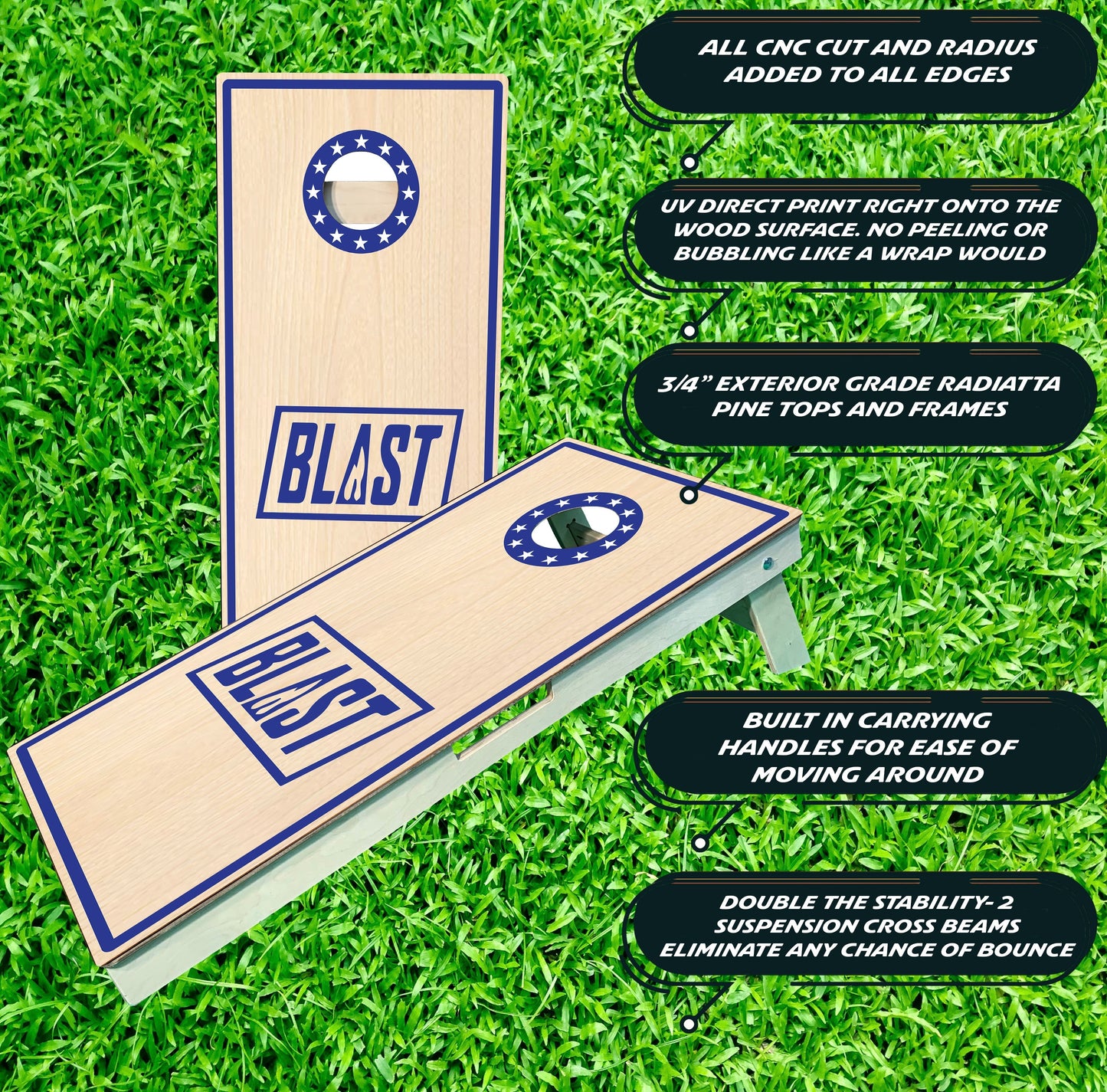 State of Michigan Green Pro Style Cornhole Boards