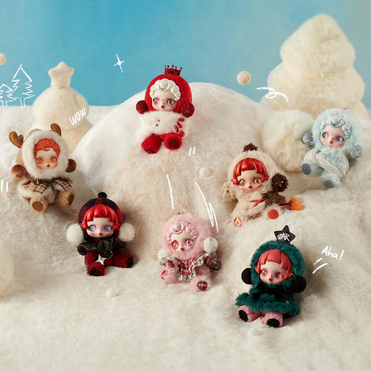 [In Stock] POPMART SKULLPANDA Winter Symphony Series Plush Keychain Blind Box (SEALED)