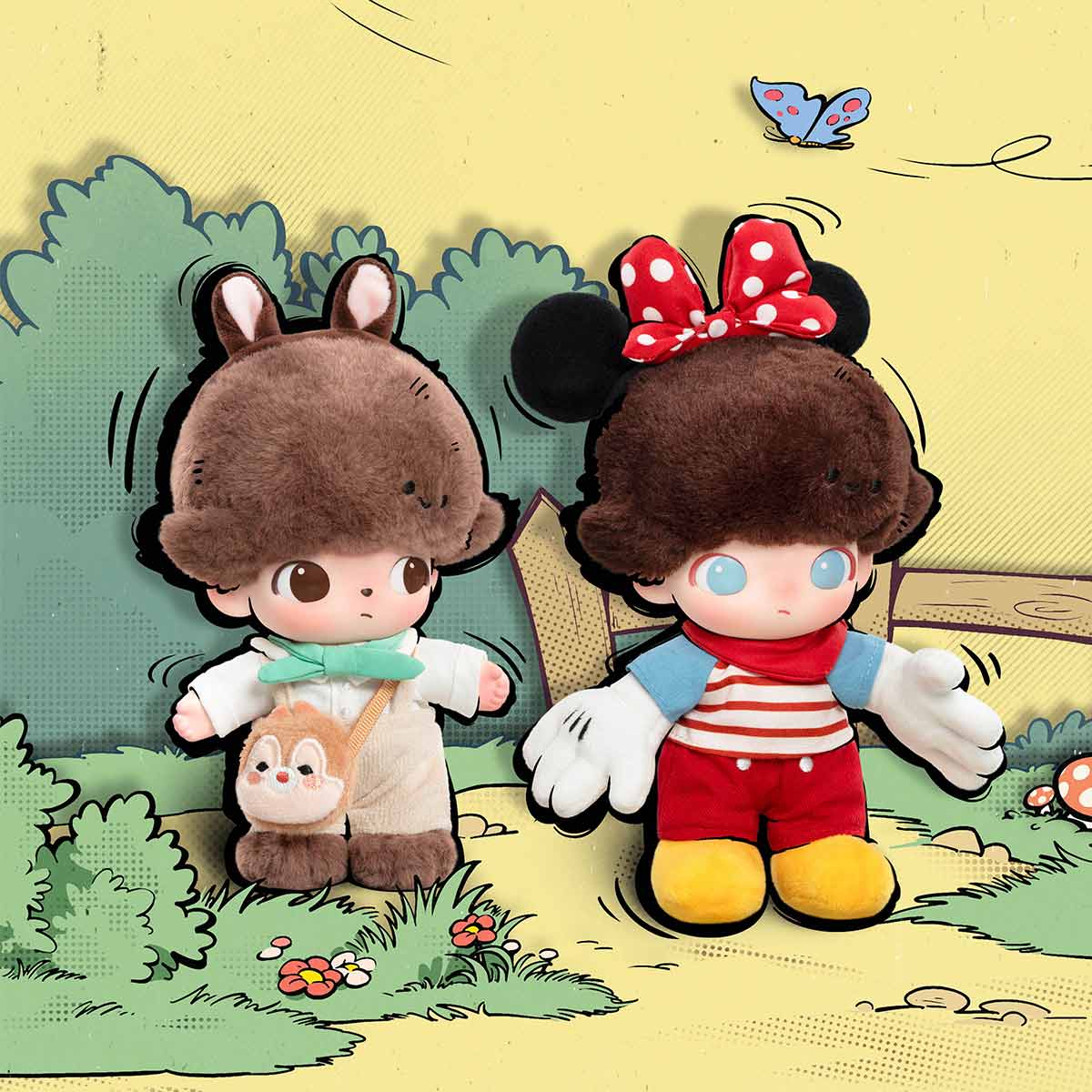 [In Stock] POPMART DIMOO WORLD × DISNEY Series-Vinyl Plush Keychain Blind Box (SEALED)