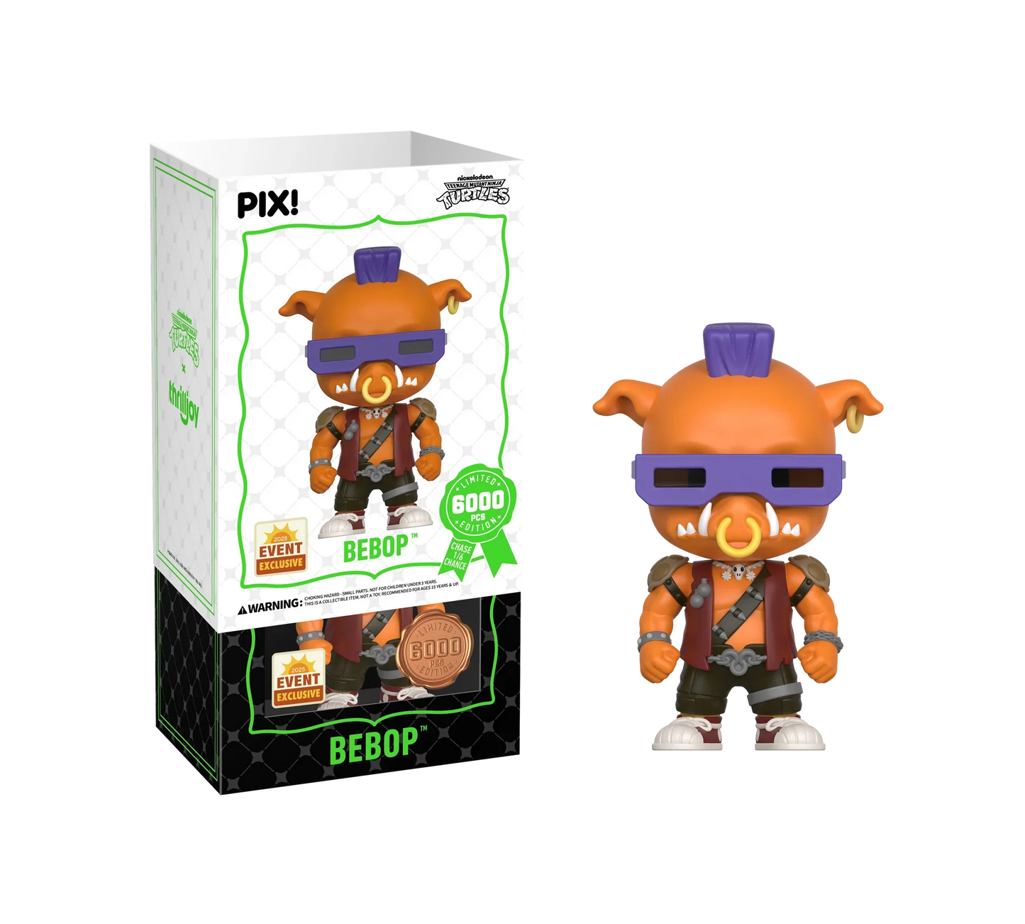 [Thrilljoy] [EXCLUSIVE] TMNT Teenage Mutant Ninja Turtles - Bebop LE6000 PIX Vinyl Figure (1 in 6 Chance at Chase)
