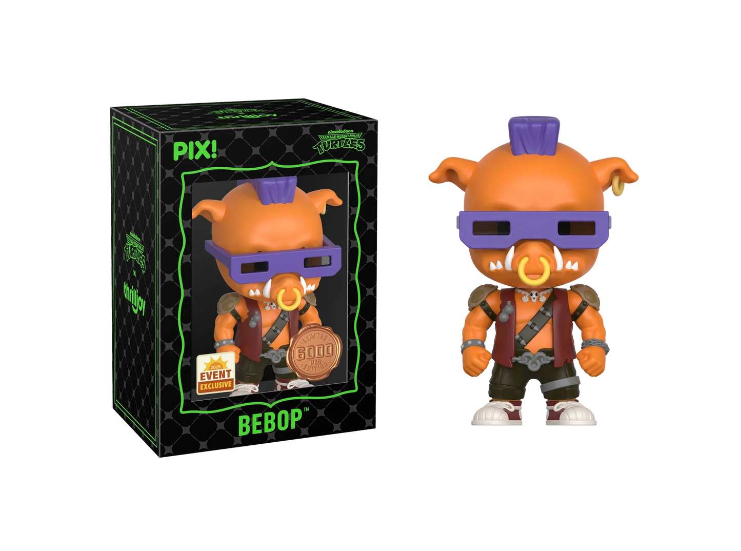 [Thrilljoy] [EXCLUSIVE] TMNT Teenage Mutant Ninja Turtles - Bebop LE6000 PIX Vinyl Figure (1 in 6 Chance at Chase)