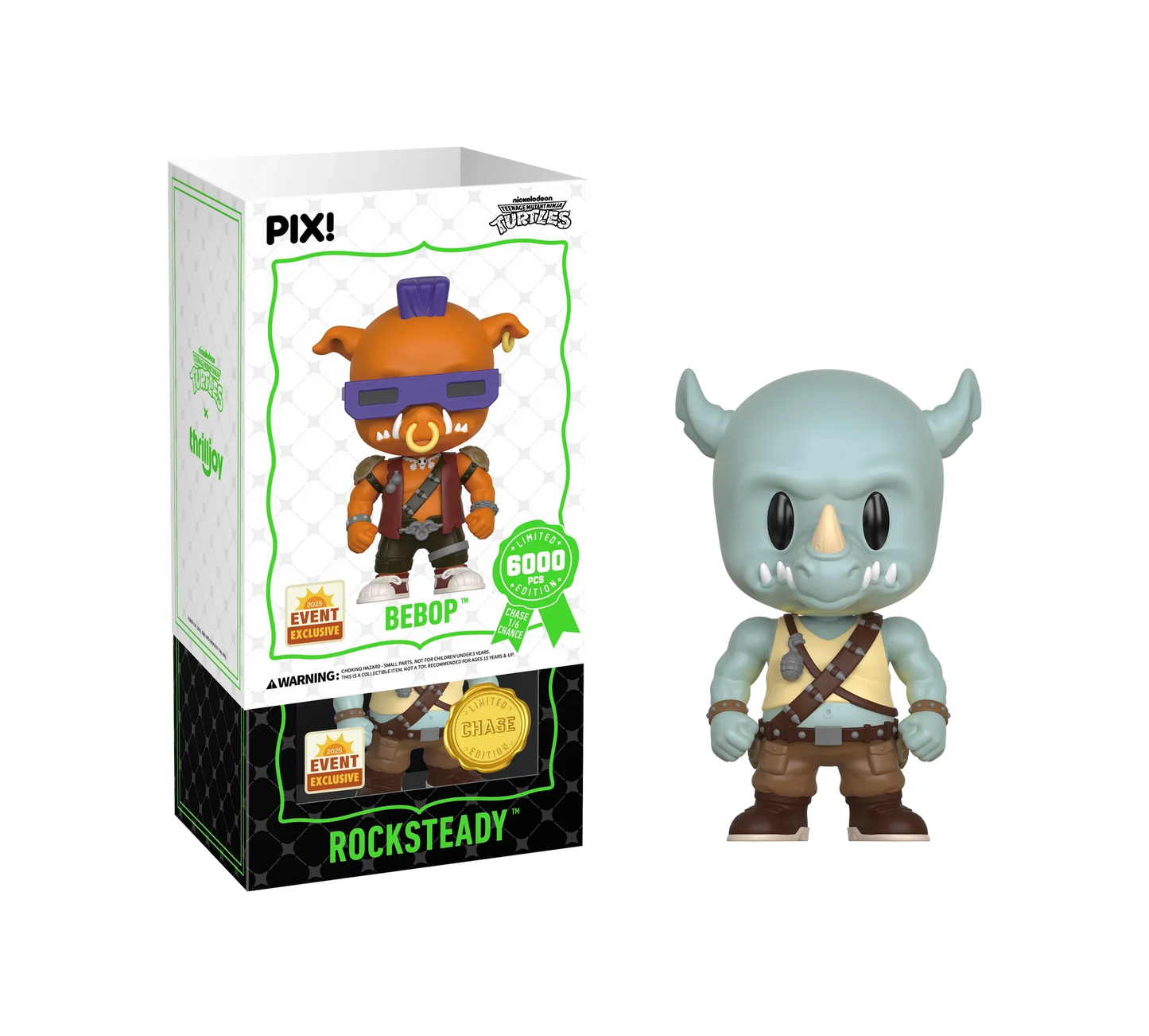[Thrilljoy] [EXCLUSIVE] TMNT Teenage Mutant Ninja Turtles - Bebop LE6000 PIX Vinyl Figure (1 in 6 Chance at Chase)