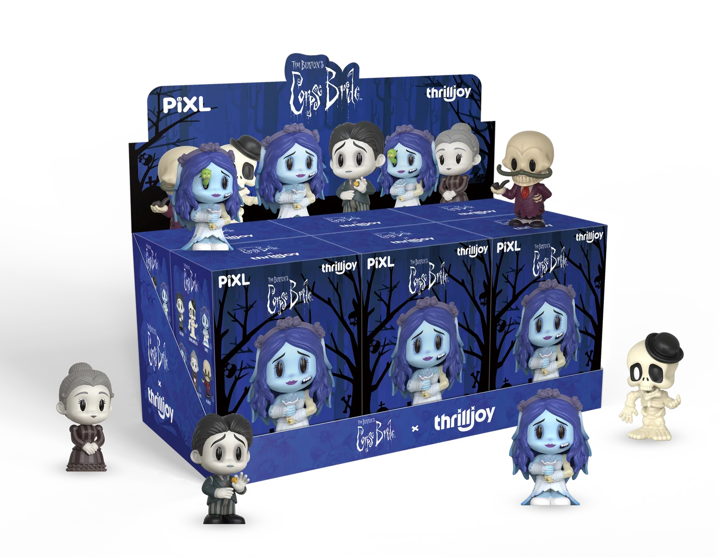 [Thrilljoy] Tim Burton's Corpse Bride PIXL Blind Box Vinyl (Chance at 1 of 300 hyper-rare “chase” pieces will be redeemable for a special 12” MEGA PIX!)