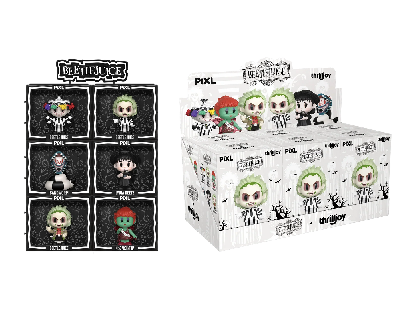[Thrilljoy] Beetlejuice PIXL Blind Box Vinyl (Chance at 1 of 300 hyper-rare “chase” pieces will be redeemable for a special 12” MEGA PIX!)