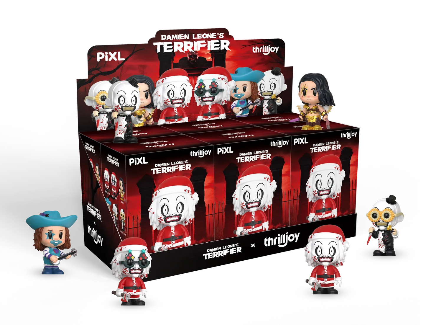 [Thrilljoy] Damien Leone's Terrifier PIXL Blind Box Vinyl (Chance at 1 of 300 hyper-rare “chase” pieces will be redeemable for a special 12” MEGA PIX!)