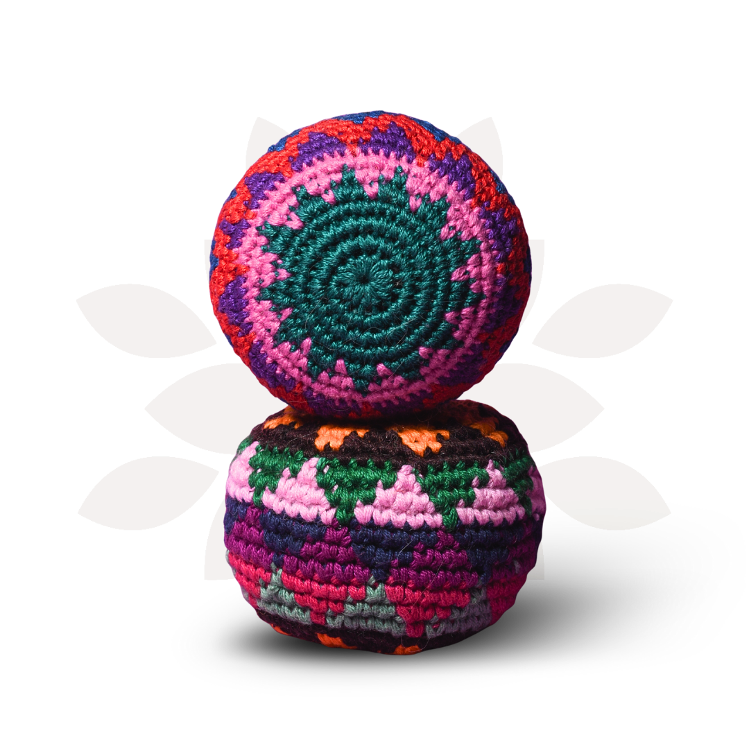 Crochet Multicolor Hacky Sack Stress Ball | Bocce Ball - Guatemala