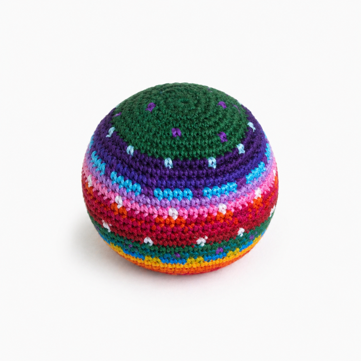 Crochet Multicolor Hacky Sack Stress Ball | Bocce Ball - Guatemala