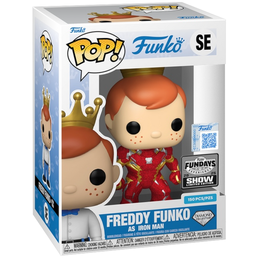 Funko Fundays Experience 2025: Pop! Originals MARVEL Freddy Funko as Iron Man (Diamond Glitter) LE150