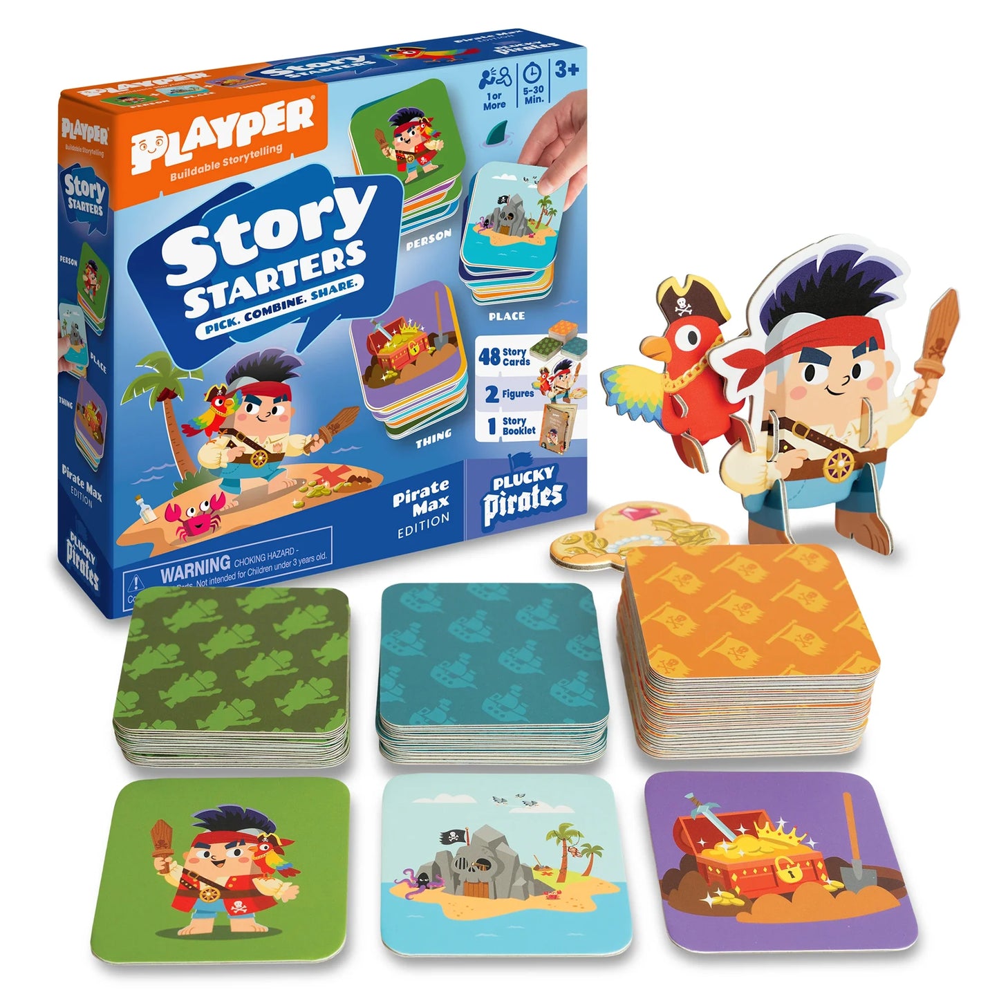 Story Starters: Create a Story Cards for Kids - Pirate Max Edition